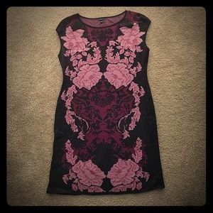 Black & Pink Sweater Dress